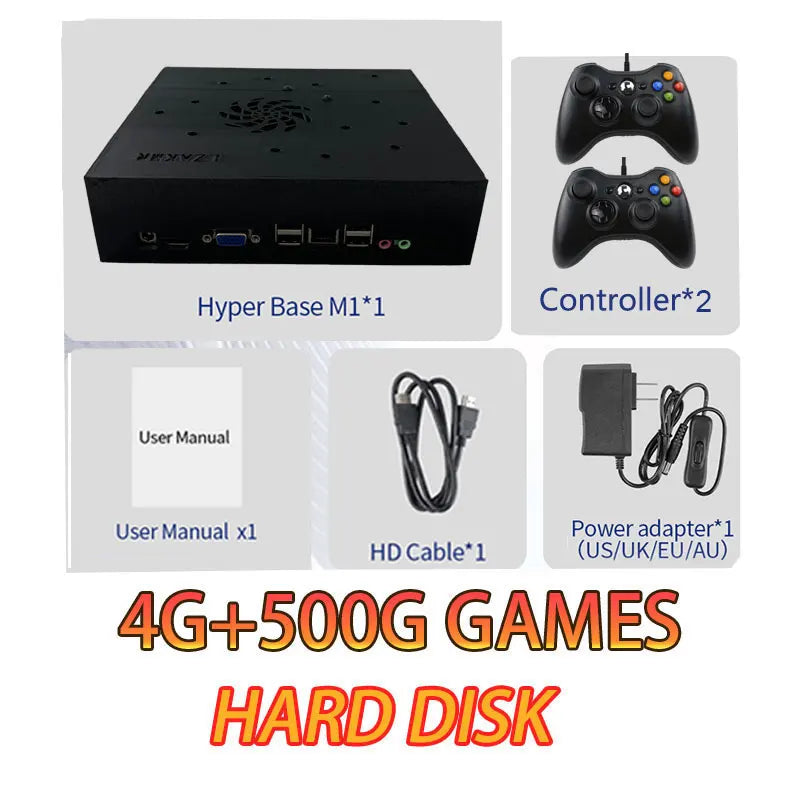 500GB X8 Retro Gaming Console Loaded 70000+ Games for Wii PS2 DC PSP GAMECUBE Plug-and-Play On TV Windows 11 Children's Gift