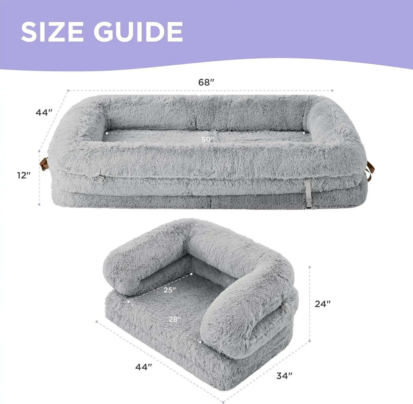 Foldable 3-In-1 Dog Bed With Waterproof Orthopedic Foam