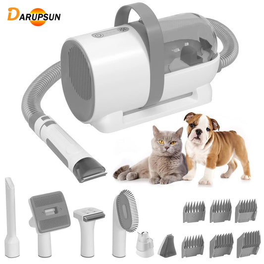 DARUPSUN 7 In 1 Dog Grooming Kit Hair Clipper Vacuum