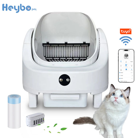 Heybo Auto Self Cleaning Cat Litter Box With App Control