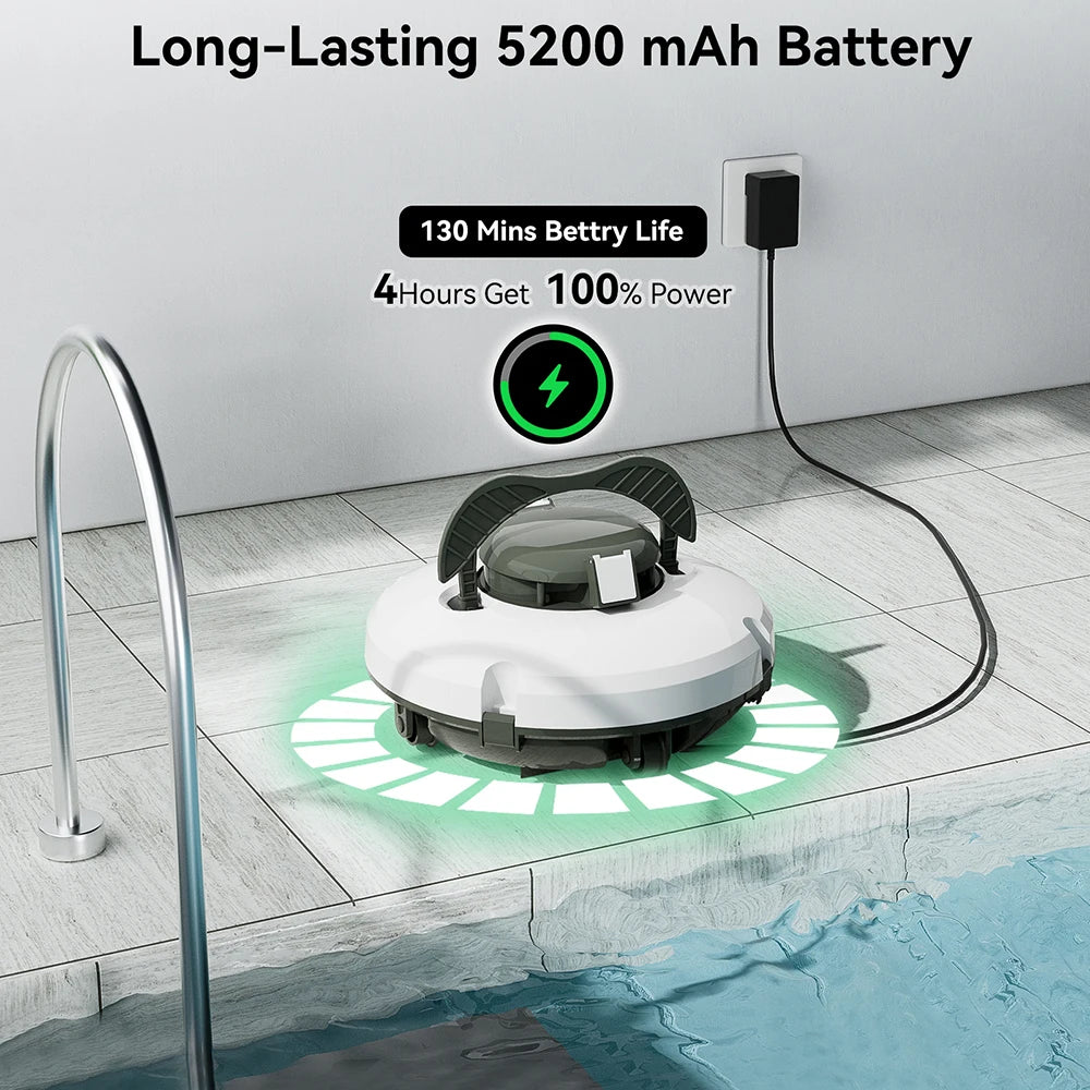 Redkey S100 Robotic Pool Cleaner IPX8 Water Resistant Self Parking
