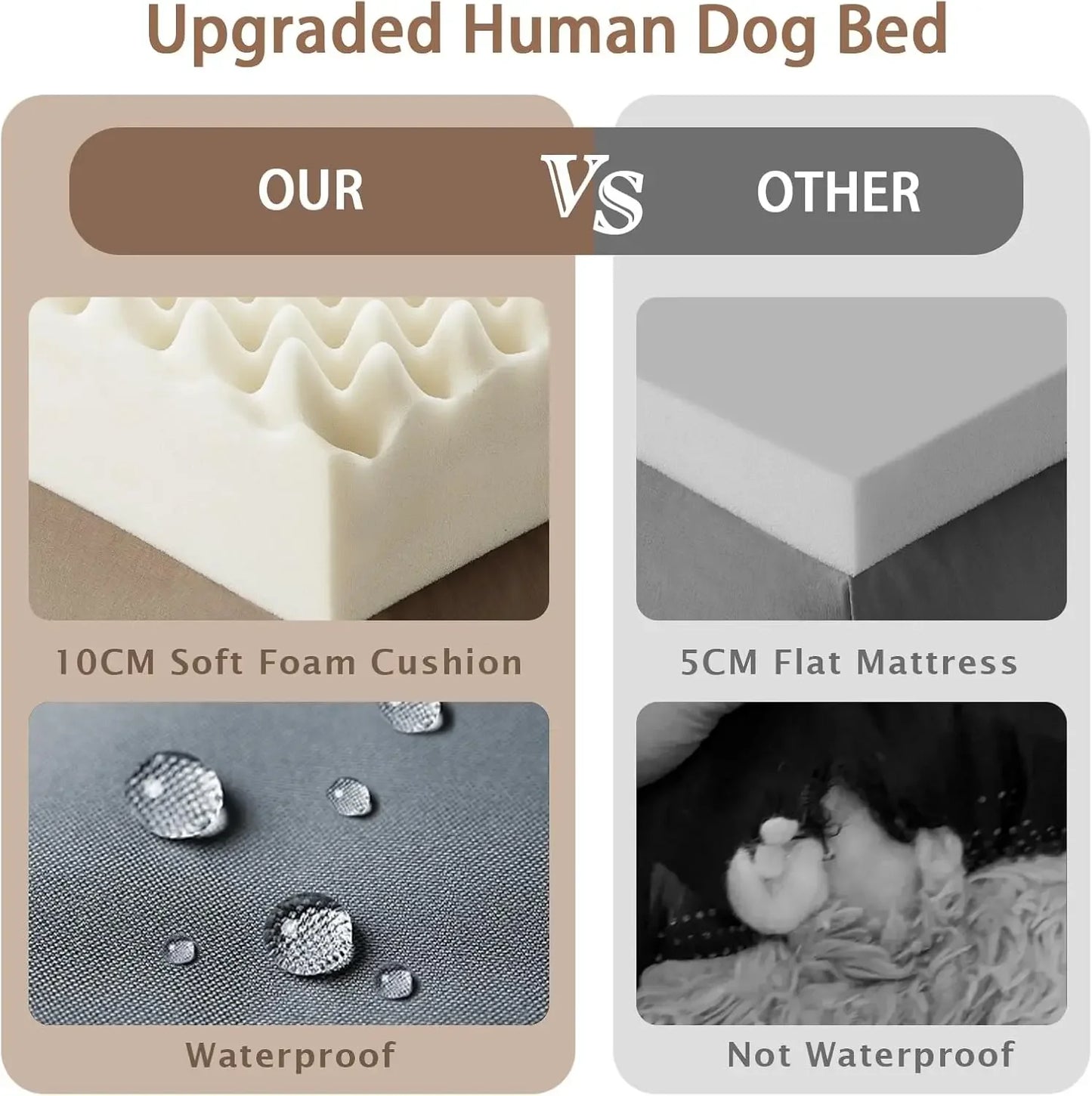 XMSJ Human Dog Bed Memory Foam Washable Adults And Pets
