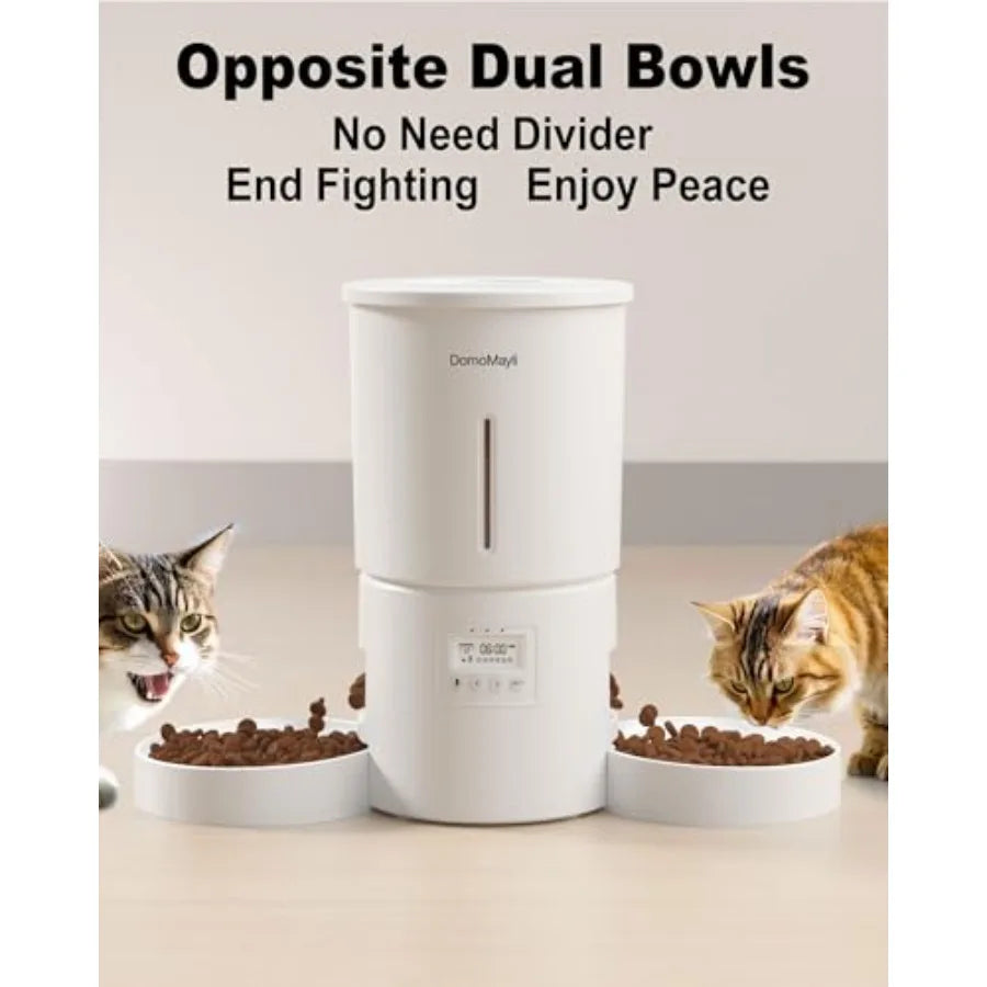 Automatic Dual Cat Feeder For Two Cats With Six Meals