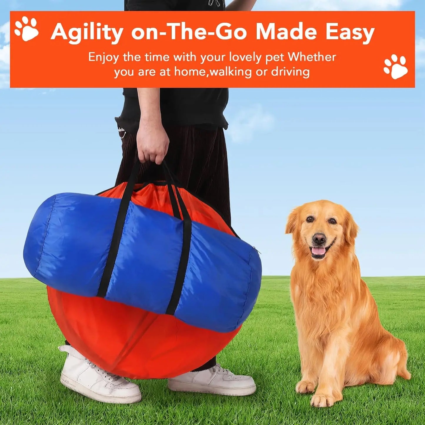 HiMISSH 87 Piece Dog Agility Training Equipment Set Obstacle Course Kit