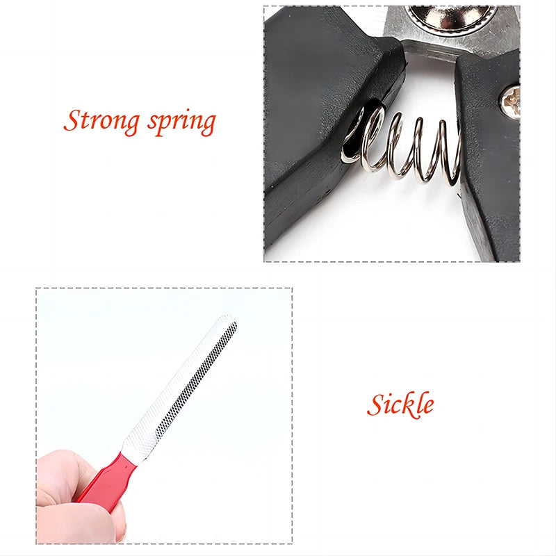 Pet Nail Clippers Sickle Large Dog Stainless Steel Grooming Scissors
