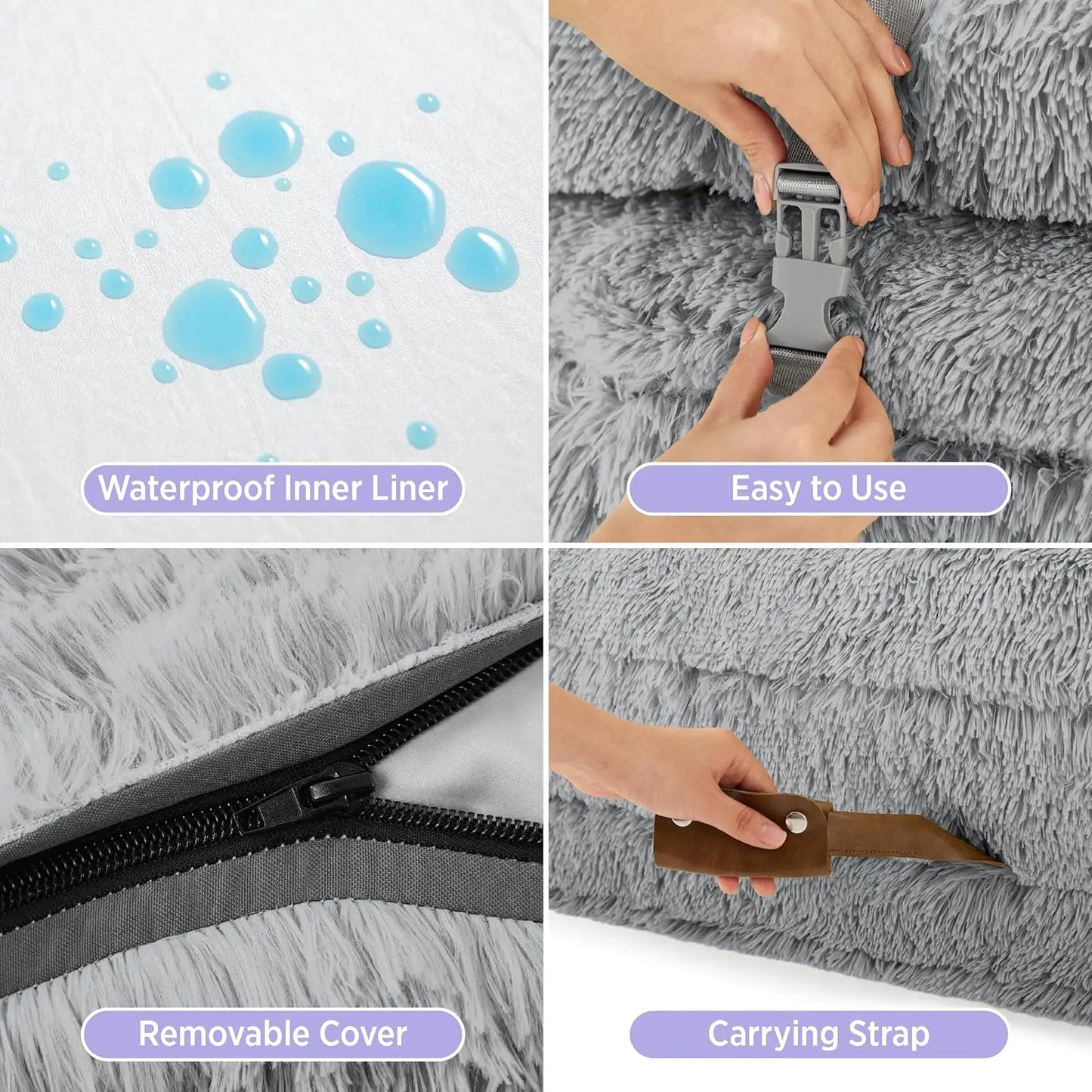 Foldable 3-In-1 Dog Bed With Waterproof Orthopedic Foam