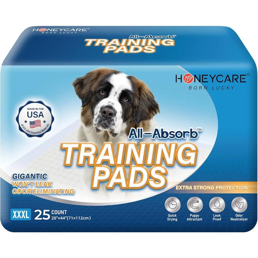 Honey Care All Absorb Dog Training Pads For Puppies Ultra Absorbent