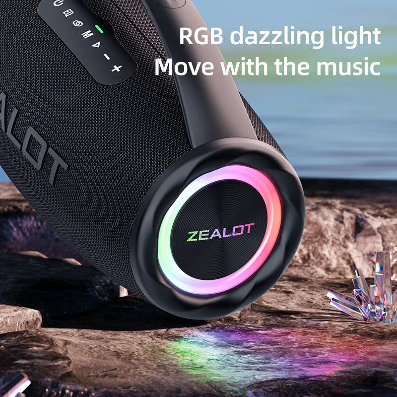 Zealot S97 80W Bluetooth Speaker With RGB Lights Waterproof