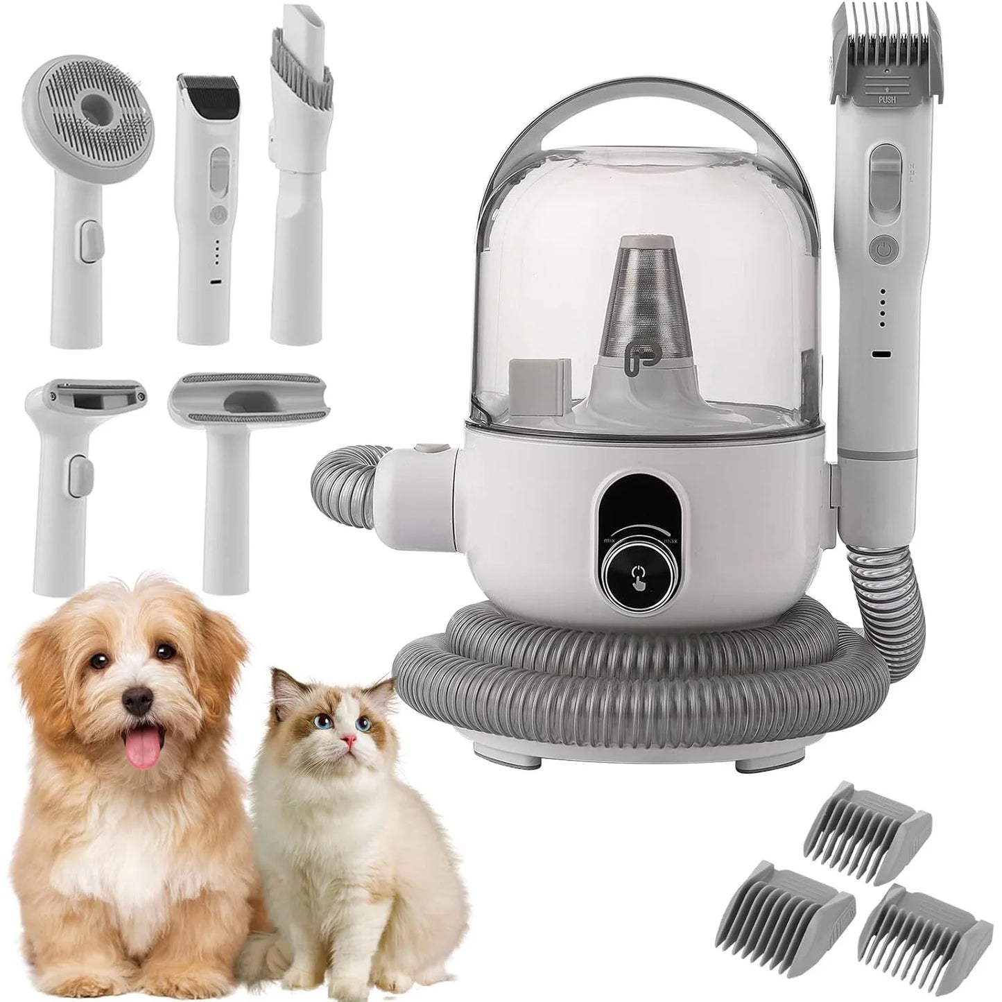 HiMISS Pet Grooming Vacuum Kit With Suction And Tools