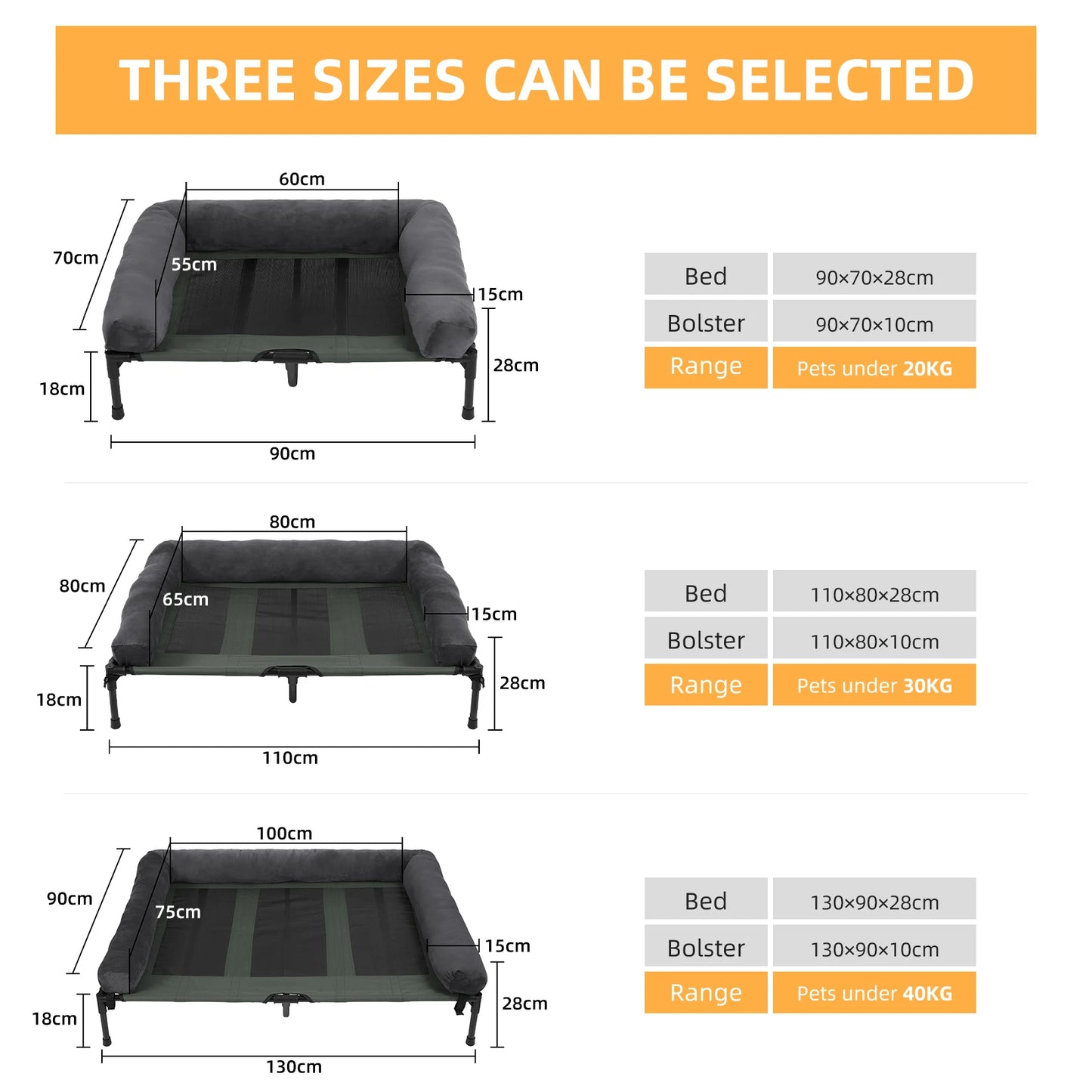 BINGOPAWCN Elevated Pet Bed Lounger for Dogs and Cats