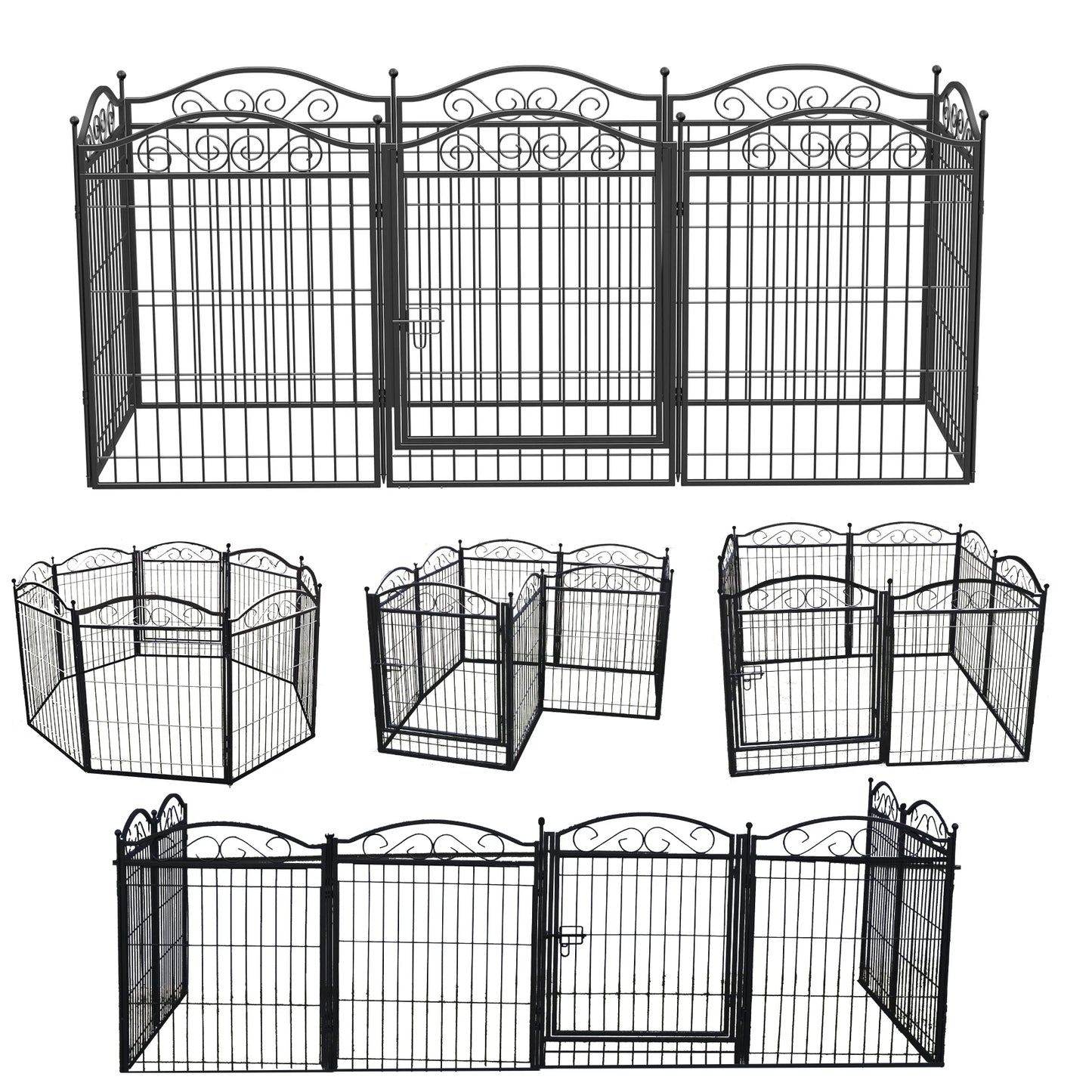 BINGOPAW 8-Panel Folding Heavy-Duty Dog Playpen