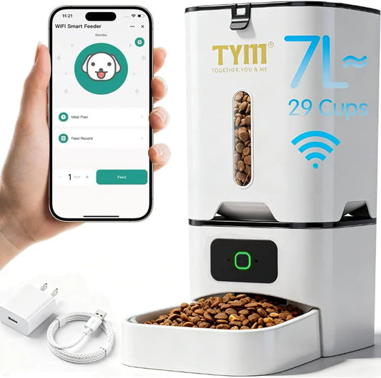 Automatic Cat Feeder With WiFi App Control Dual Power
