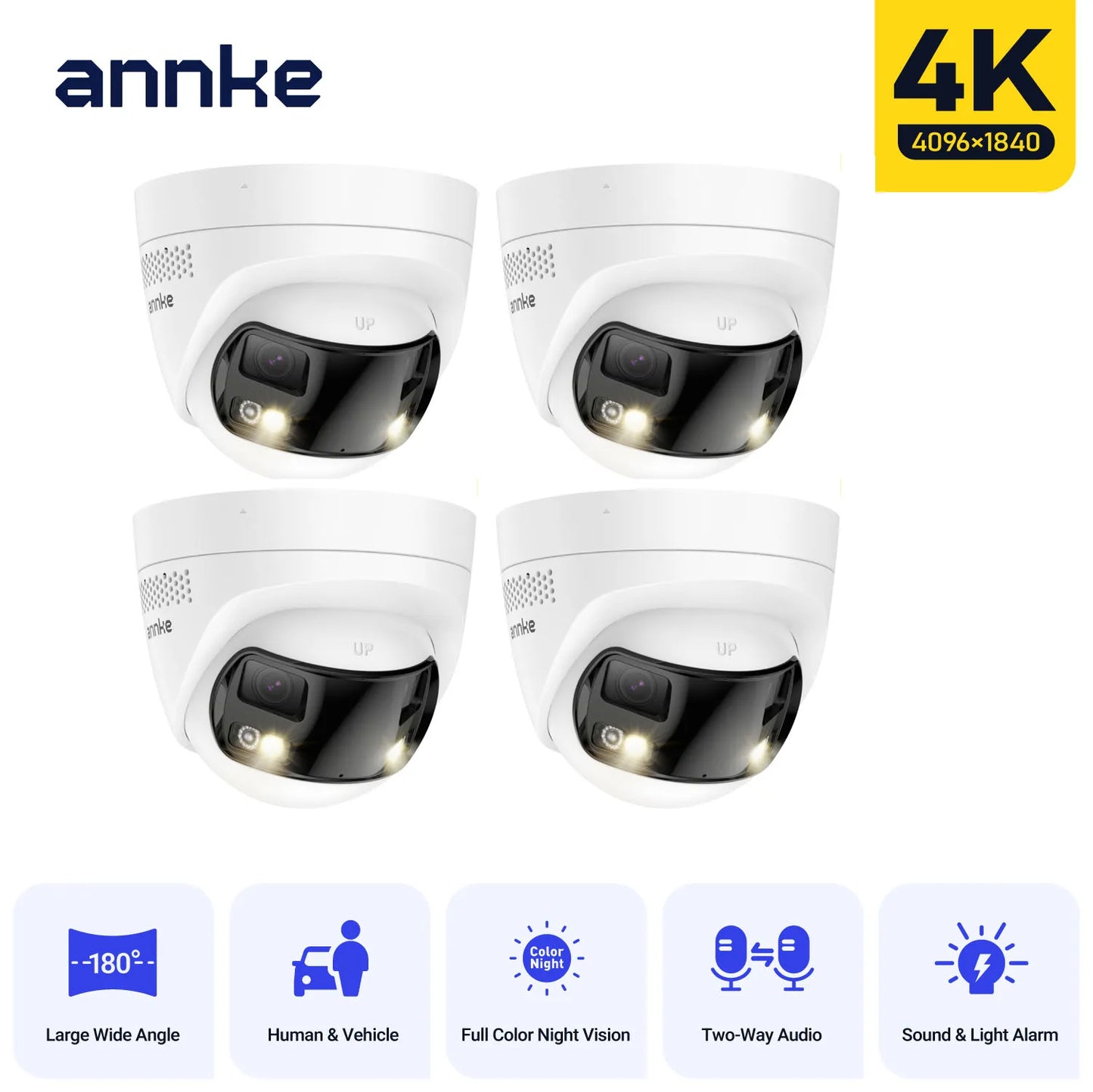 ANNKE 4K 8MP Dual Lens POE Surveillance Camera Outdoor