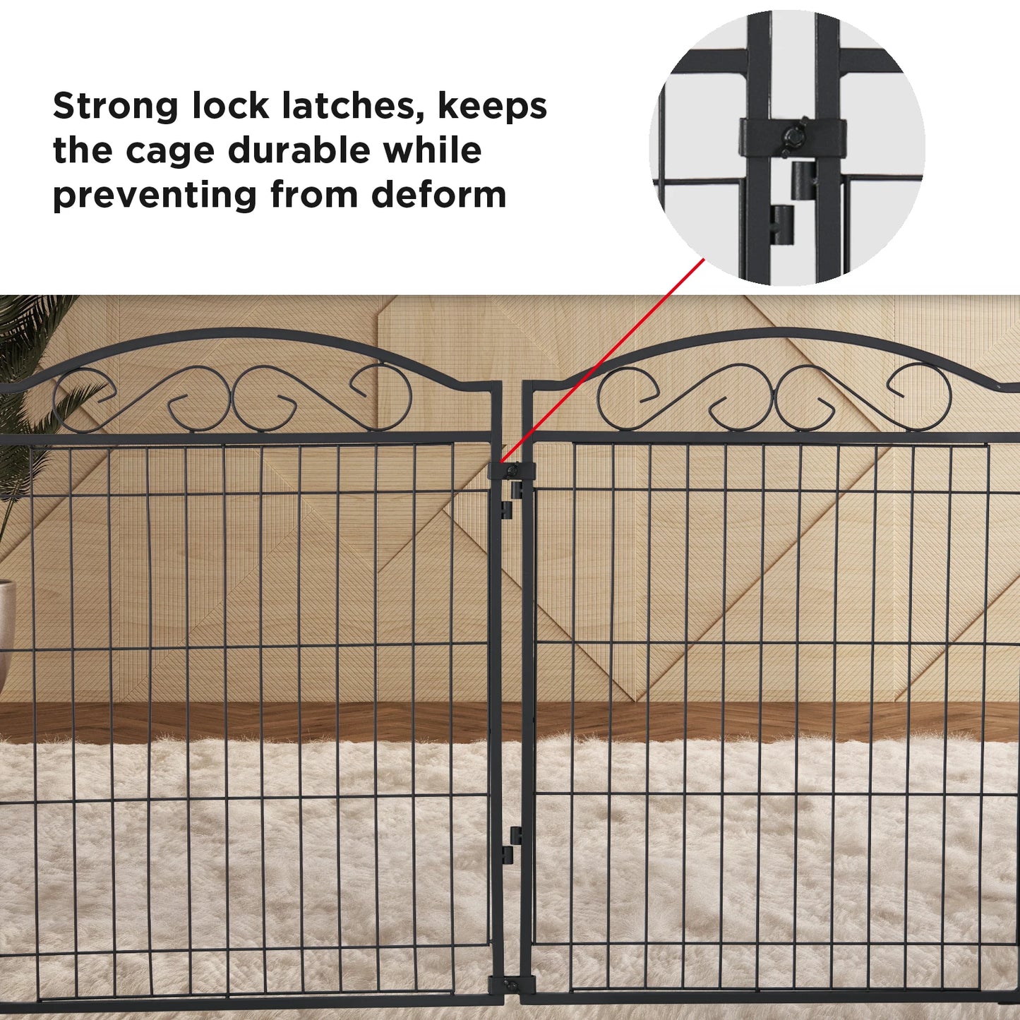 BINGOPAW 8-Panel Folding Heavy-Duty Dog Playpen