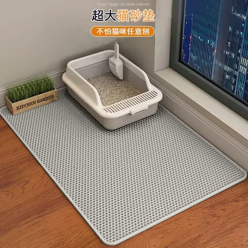 NONECN Cat Litter Mat Waterproof Double Layer for Cats