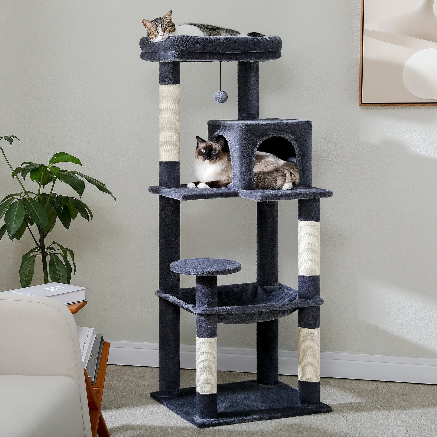 PAWZ Road 5 Level Cat Tree Indoor Cat Tower Durable