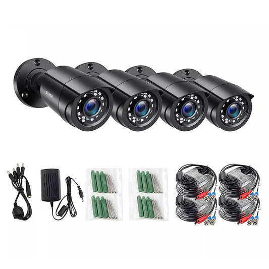 ZOSI 1080P TVI Security Cameras Outdoor Indoor Weatherproof Bullet 4Pack