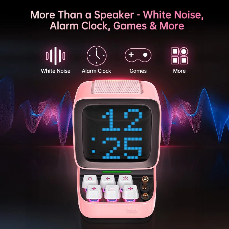 Divoom Ditoo Pro Retro Pixel Art Bluetooth Speaker Alarm Clock