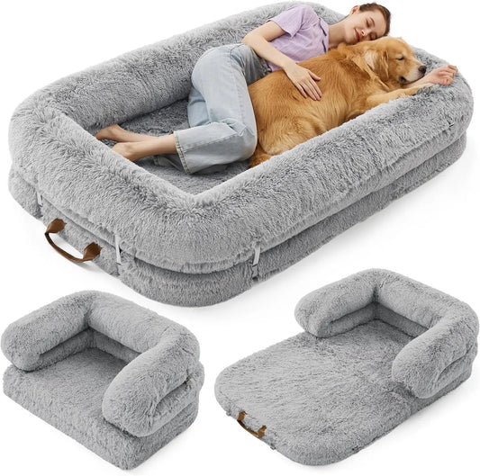 Foldable 3-In-1 Dog Bed With Waterproof Orthopedic Foam
