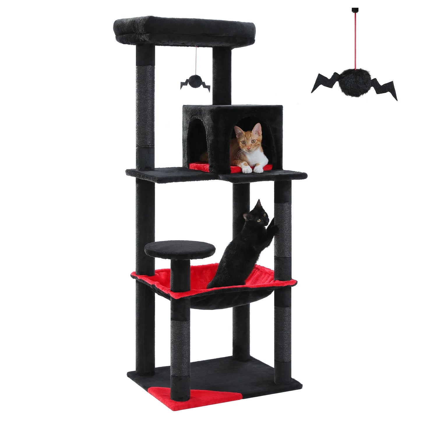 PAWZ Road Cat Tree Indoor 5-Level Tower With Hammock And Scratching Posts